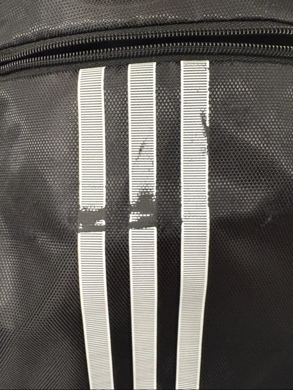 adidas Black Drawstring Gym Sack with White Stripe Accents